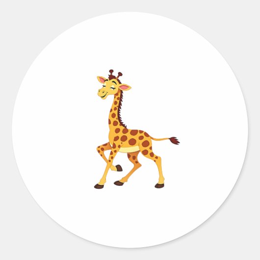 Best Giraffe Art For Men Women Adult Giraffe Print Ronde Sticker (Voorkant)