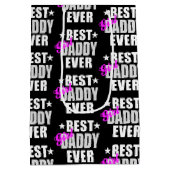 Best Girl Papa Ever Pattern Medium Cadeauzakje (Achterkant)