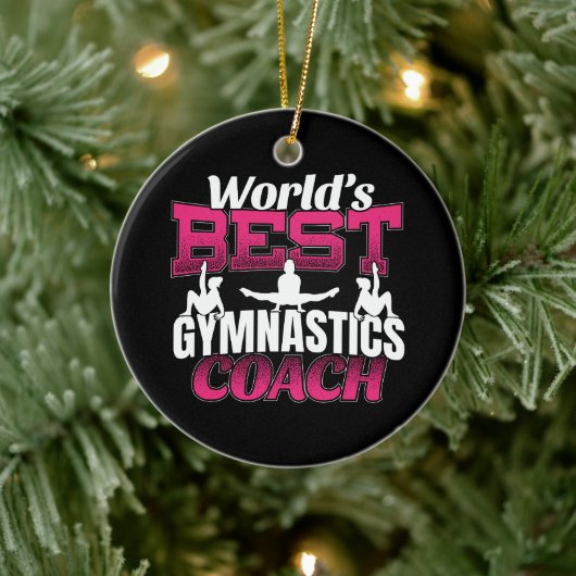 Best Girls Gymnastics Coach Keramisch Ornament (Boom)