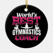 Best Girls Gymnastics Coach Keramisch Ornament (Voorkant)