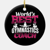 Best Girls Gymnastics Coach Keramisch Ornament (Achterkant)