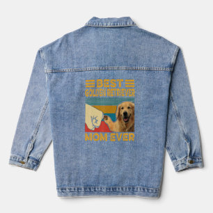 Best Golden Retriever mam Ever Retro Funny Denim Jacket