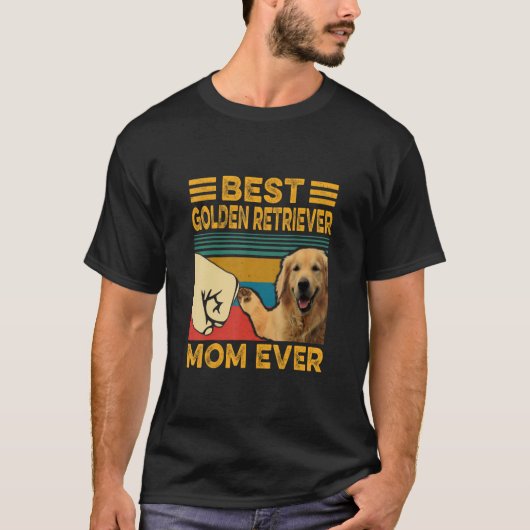Best Golden Retriever mam Ever Retro  Funny T-shirt (Voorkant)
