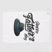 Best Golf towel Happy Vaderdag Love Golfhanddoek (Horizontaal)