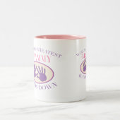 Best Grammy Hands Down T-shirt Tweekleurige Koffiemok (Center)