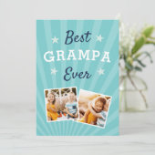 Best Grampa Ever | Foto Vaderdag Kaart (Staand voorkant)