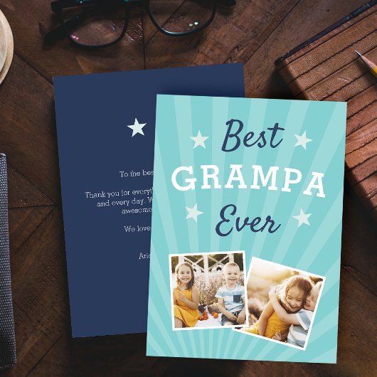Best Grampa Ever | Foto Vaderdag Kaart