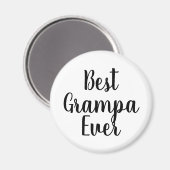 Best Grampa Ever Magnet Calligrafie Eenvoudige mod Magneet (Voorkant / Achterkant)