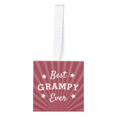 Best Grampy Ever Photo Kubus Ornament (Voorkant)