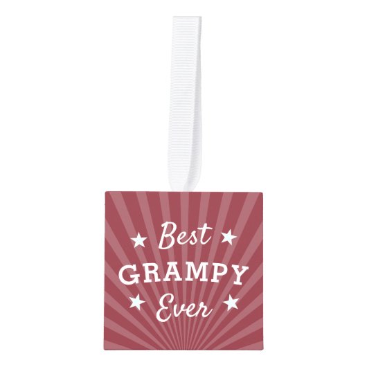 Best Grampy Ever Photo Kubus Ornament (Voorkant)