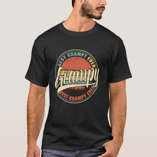 Best Grampy Ever  Retro Dad Papa Grandpa T-shirt (Voorkant)