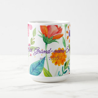 Best Grand-mère Mother's Day Bright Floral  Koffiemok