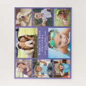Best Grandma 8 Photo Collage Paars Legpuzzel (Verticaal)
