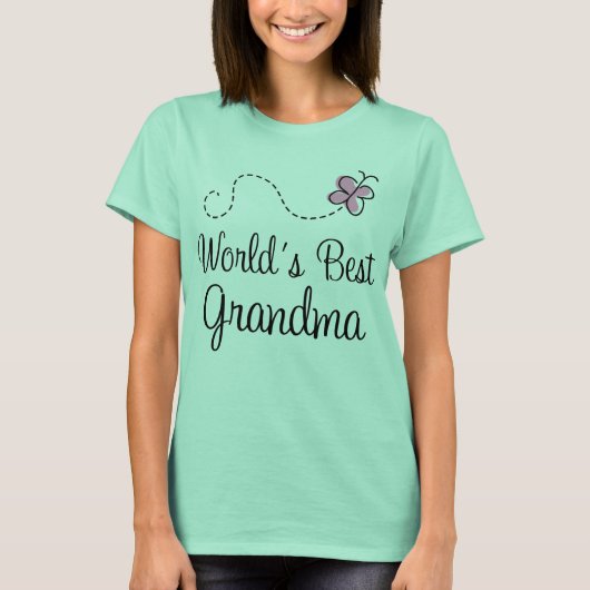 Best Grandma Butterfly Gift T-shirt (Voorkant)