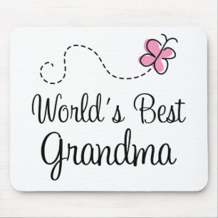 Best Grandma Butterfly Gift ter wereld Muismat
