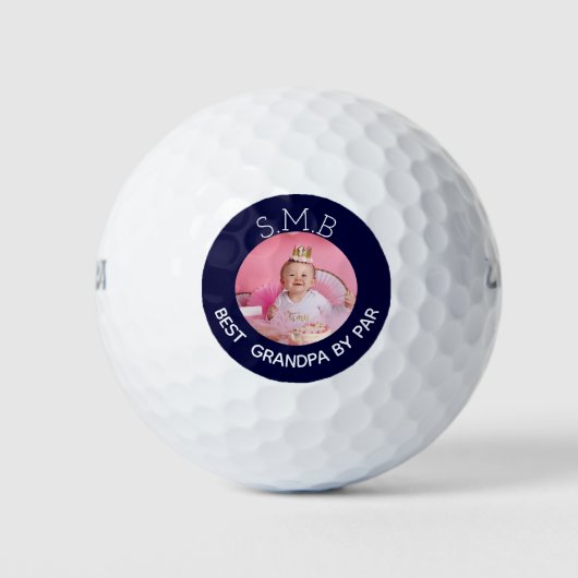 Best Grandma by Par Photo Monogrammed Golfballen (Voorkant)