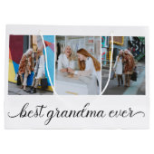 Best Grandma Ever 3 Photo Collage Groot Cadeauzakje (Achterkant)