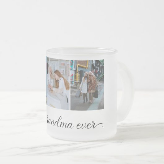 Best Grandma Ever 3 Photo Collage Matglas Koffiemok (Voorkant rechts)