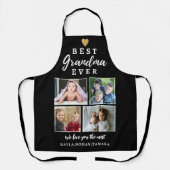 Best Grandma Ever 4 Photo Collage Gold Black Schort (Voorkant)