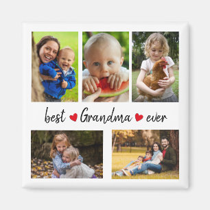 Best Grandma Ever 5 Foto aangepast Magneet