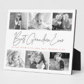 Best Grandma Ever 6 Photo Collage Modern Script Fotoplaat (Zijkant)