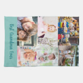 Best Grandma Ever 6 Photo Masonry Grid Green Theedoek (Horizontaal)