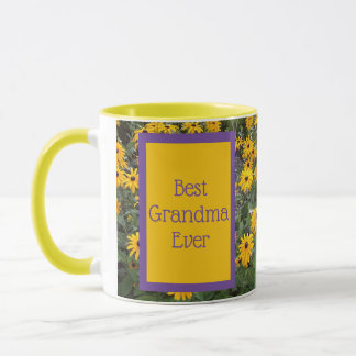 Best Grandma Ever - Bright Flowers Afbeelding Mok