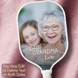 Best Grandma Ever Creëer Uw eigen aangepaste foto  Pickleball Paddle