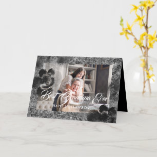 Best Grandma Ever Custom Moederdag Photo Floral Kaart