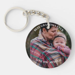 Best Grandma Ever Custom Photo Grandchildren Love Sleutelhanger