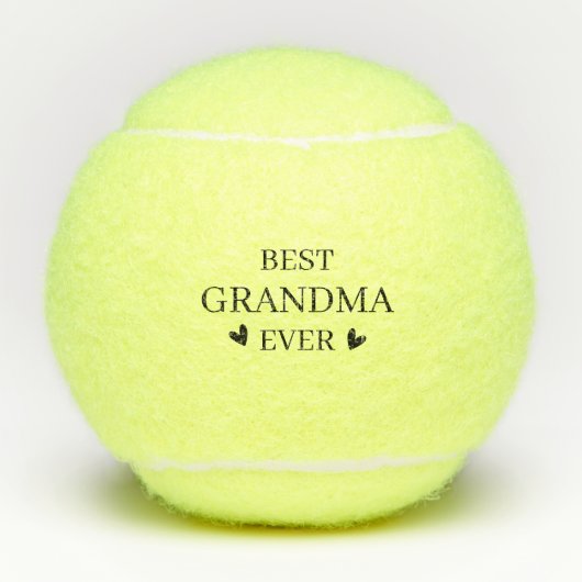 Best Grandma Ever met hart Tennisballen (Voorkant)