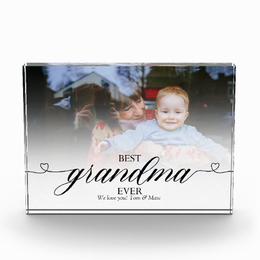 Best Grandma Ever Modern Trendy Script Love Gifts Fotoblokken (Voorkant)