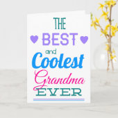 Best Grandma Ever Moederdag Kaart (Gele Bloem)