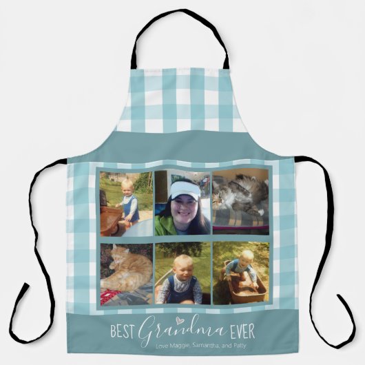 Best Grandma Ever Multiple Photo Template Schort (Voorkant)