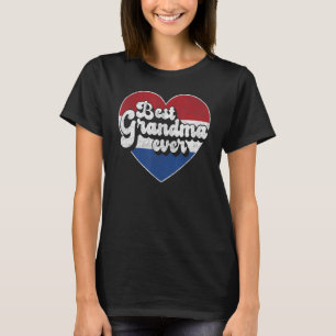 Best Grandma Ever Netherlands Vlag Nederlandse gro T-shirt
