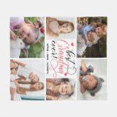 Best Grandma Ever Photo Collage Fleece Deken (Voorkant (Horizontaal))