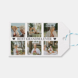 Best Grandma Ever Photo Collage – Gift with Hearts Cadeaulabel