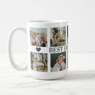 Best Grandma Ever Photo Collage – Gift with Hearts Koffiemok