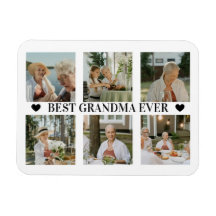 Best Grandma Ever Photo Collage – Gift with Hearts