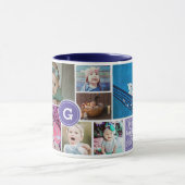 Best Grandma Ever Photo Collage Monogram Mok (Midden)