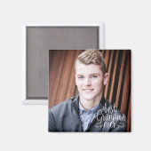 Best Grandma Ever Photo Typography Magneet (Voorkant / Achterkant)