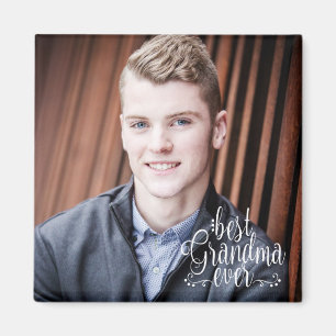 Best Grandma Ever Photo Typography Magneet