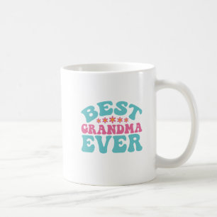 Best Grandma Ever Retro Blue en Roze koffie Mok