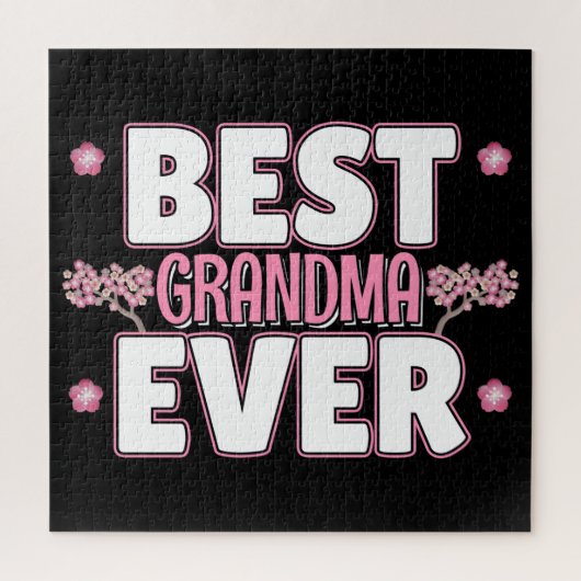 Best Grandma Ever - Roze Cherry Blossom Legpuzzel (Verticaal)