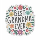 Best grandma ever sticker (Voorkant)