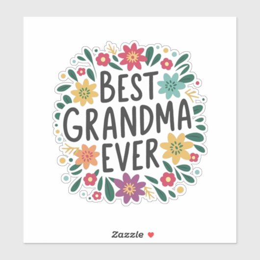 Best grandma ever sticker (Vel)