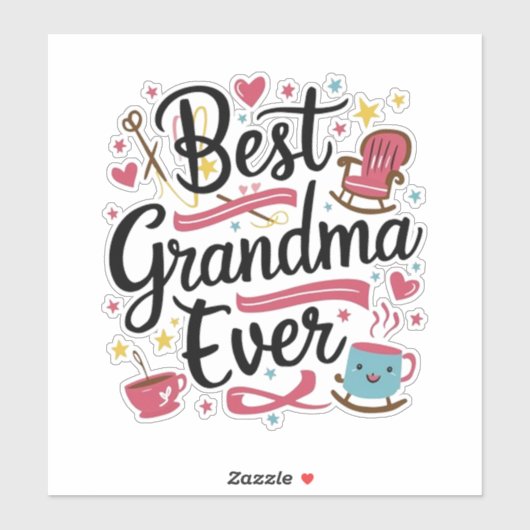 Best grandma ever sticker (Vel)