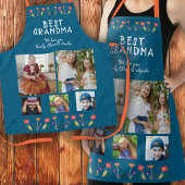 Best Grandma Flowers 5 Photo Collage Keepslag Schort