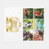 Best Grandma, grootmoeder 6 Foto Collage Fleece Deken (Voorkant (Horizontaal))