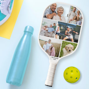 Best Grandma Ma Ever Photo Collage White Pickleball Paddle